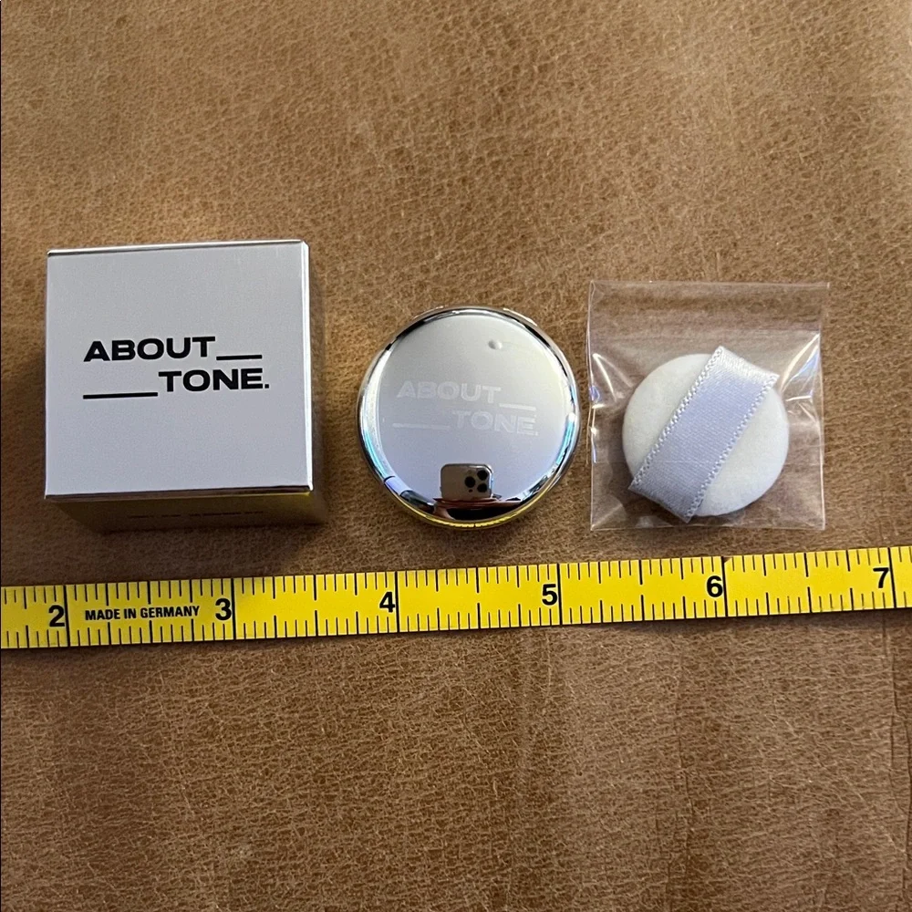 (New) About Tone Blur Silver Powder Pact Tiny Silver 1.5 Cool Fair